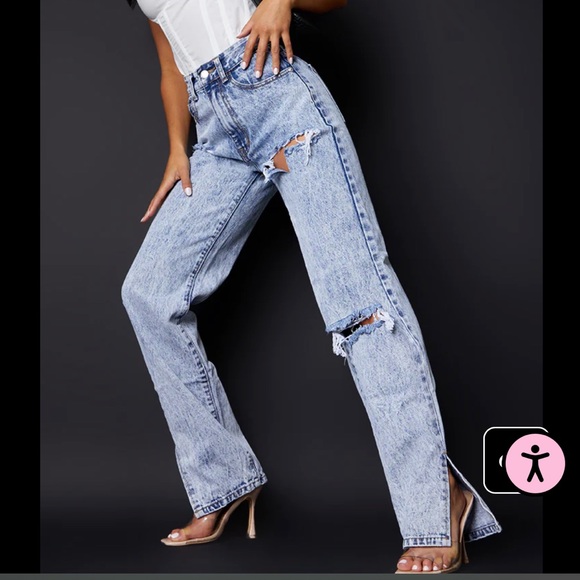 High Waisted Split Hem Jeans! - Picture 1 of 2